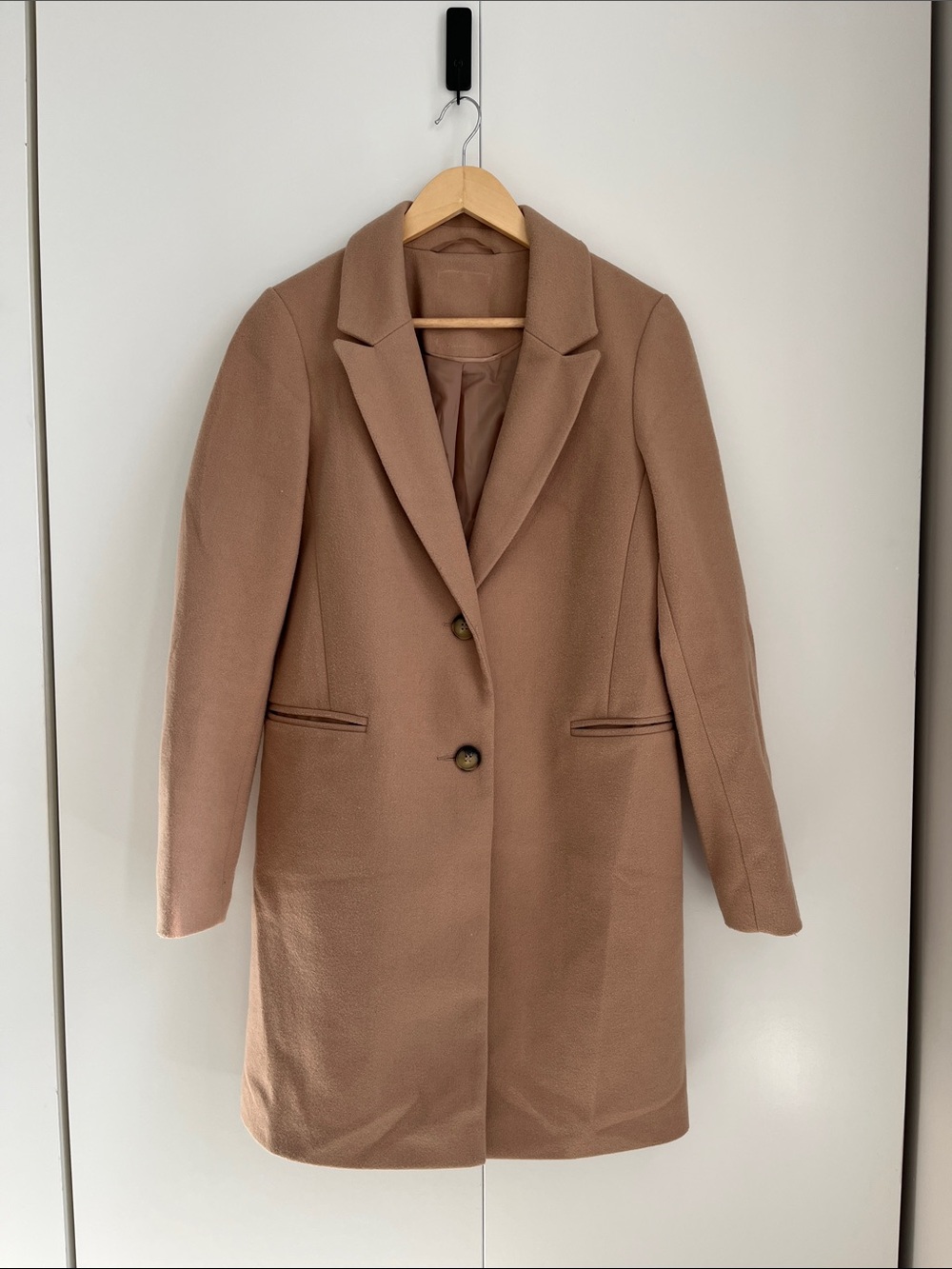 Women’s Single-Breasted Coat - Camel
